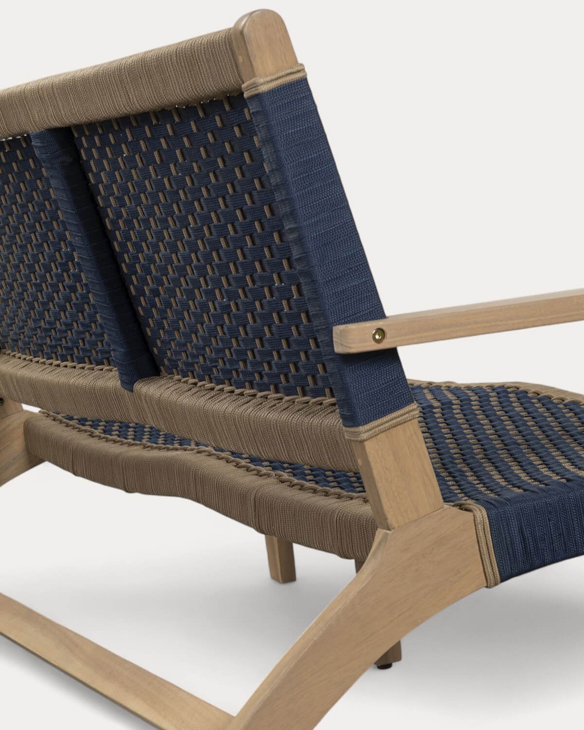 2-Sitzer-Gartensofa aus Akazienholz und Mirle-Seil , Galeriebild 7