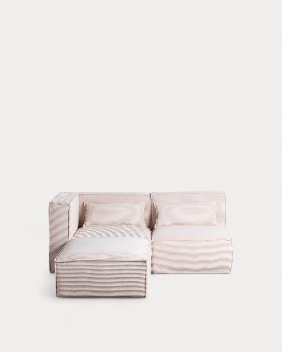 Modulares Zweiteiliges Ecksofa und Sessel mit Dickem Cordbezug Kilhe, Galeriebild 1