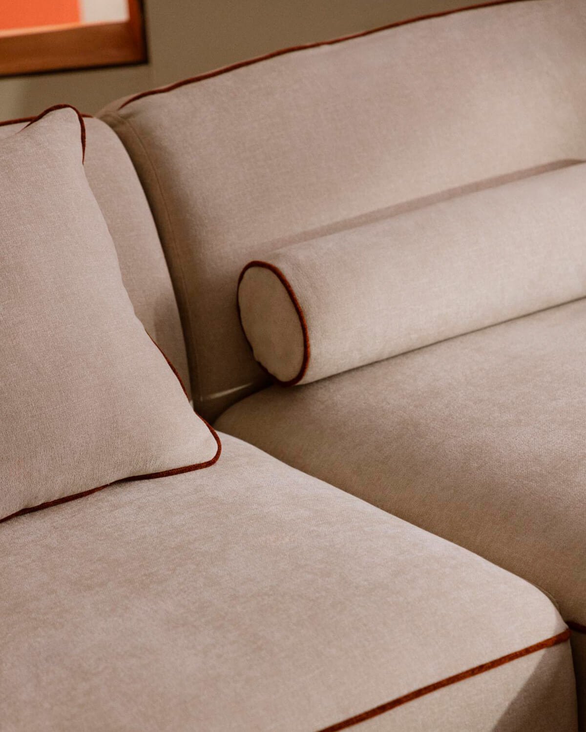 Modulares 2-teiliges Chaiselongue-Sofa mit Ilham-Stoffsessel, Galeriebild 3