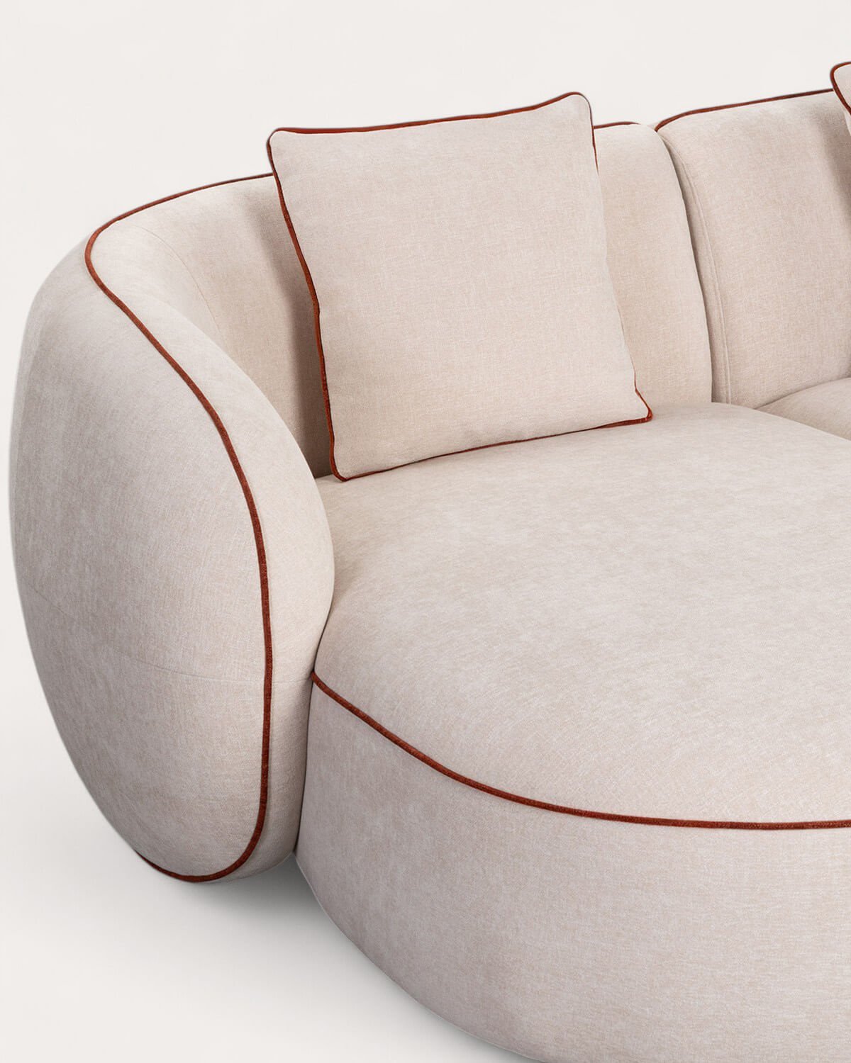 Modulares 2-teiliges Chaiselongue-Sofa mit Ilham-Stoffsessel, Galeriebild 3