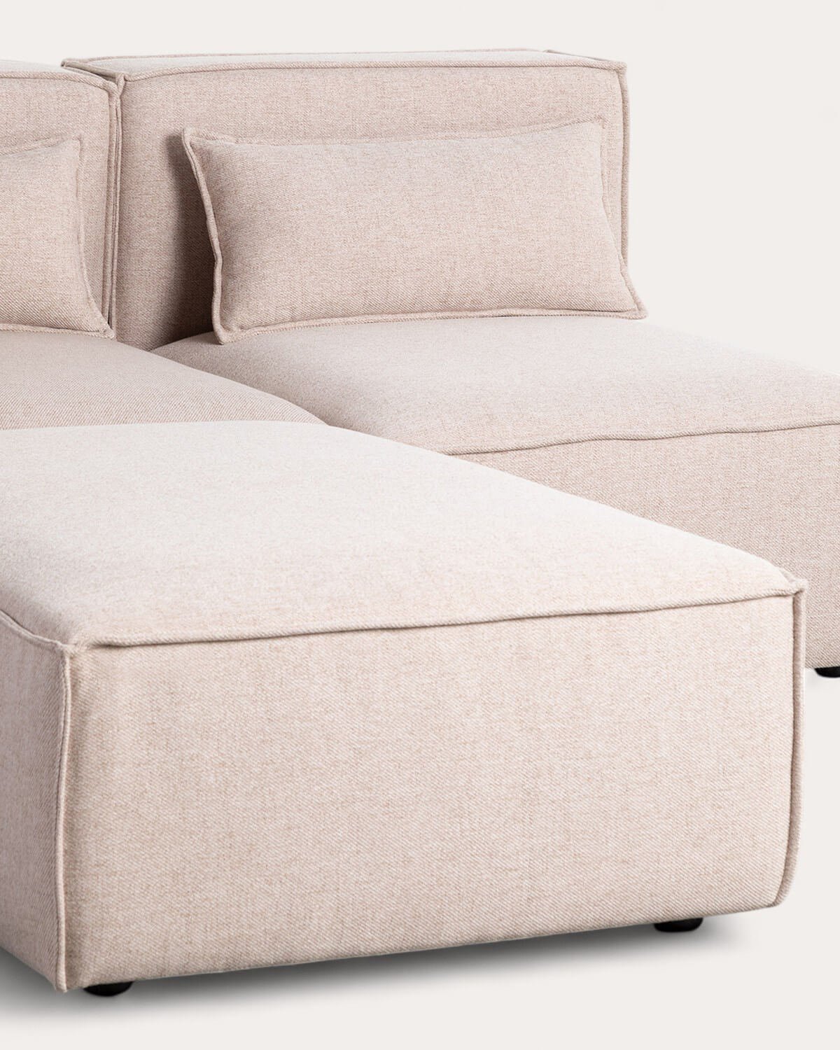 Kilhe Modulares Ecksofa 2-teilig und Stoff-Pouf, Galeriebild 7