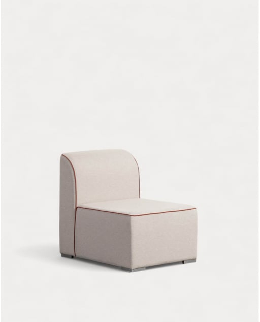 Gartensessel-Modul für Lagos-Stoffsofa - Stoff -Beige Muschel