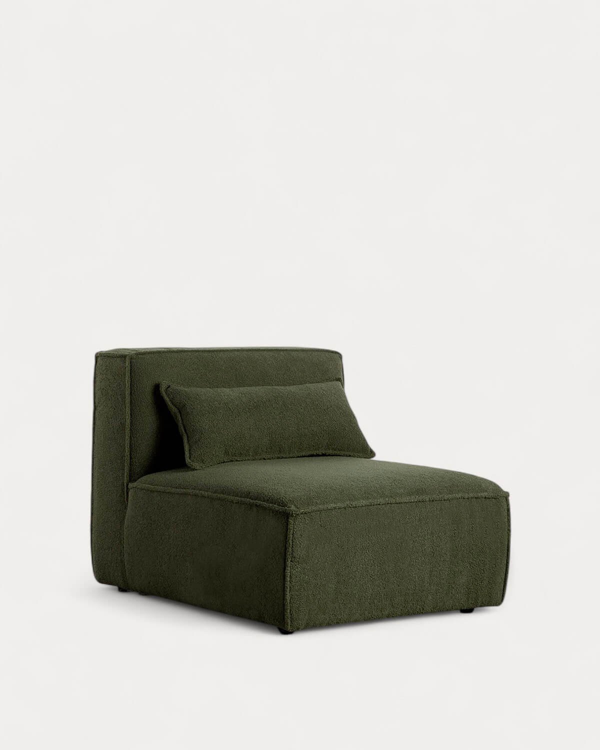 Modulares Sofa 2-Teilig mit Pouf aus Bouclé Stoff Kilhe, Galeriebild 2