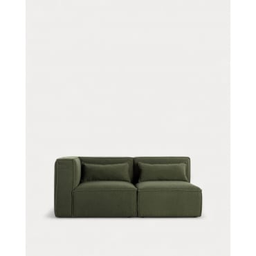 Modulares Ecksofa 2-Teilig aus Bouclé Stoff Kilhe Bouclé -Grün Nori - The Masie