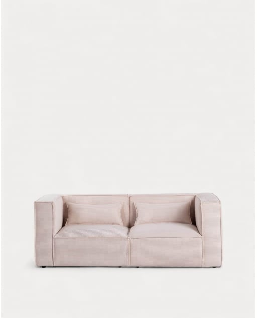 Modulares Ecksofa, 2-Teilig, aus Dickem Kord Kilhe