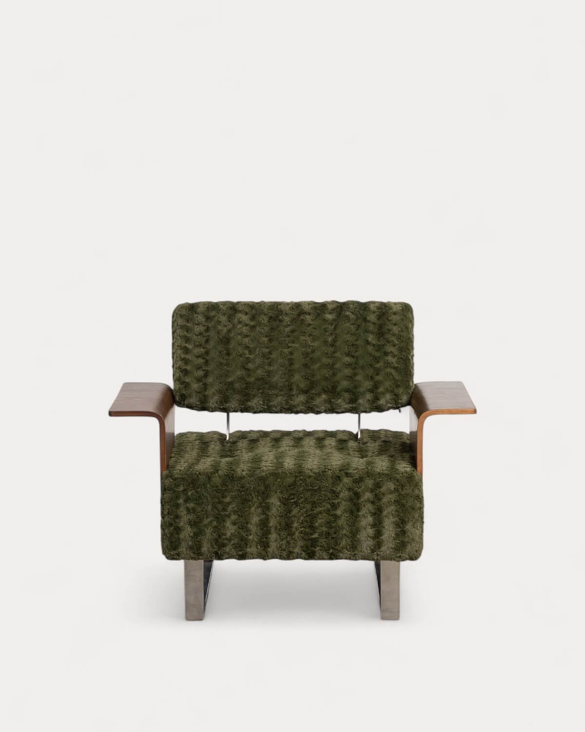 Liegesessel mit Holz- und Stoffarmlehnen 70s Furry, Galeriebild 5