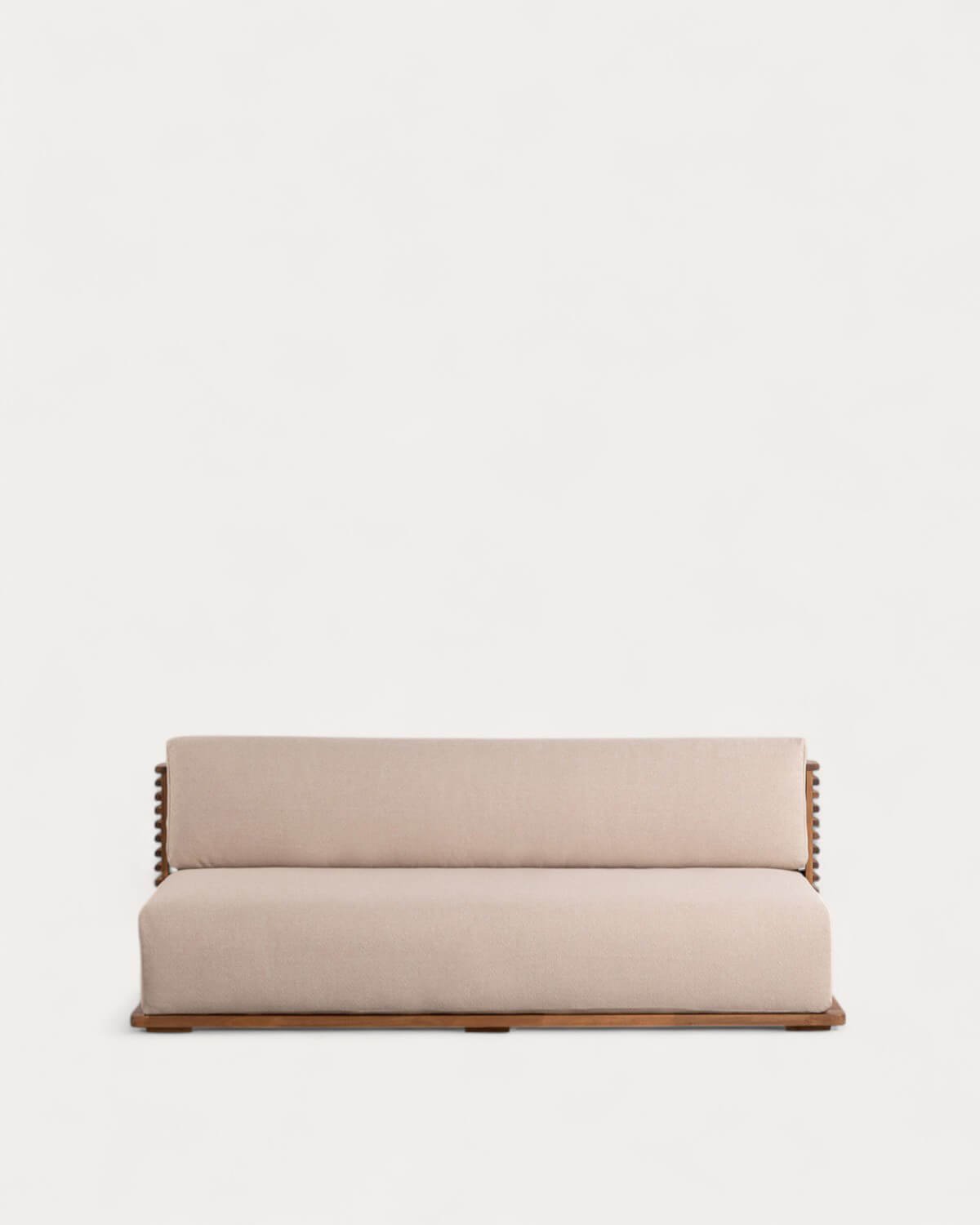 3-Sitzer-Gartensofa Hazan aus Akazienholz mit Stoffkissen, Galeriebild 1