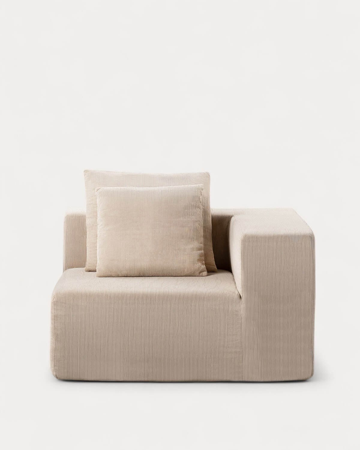 Corduroy Right Corner Sessel Vakuum Verpackt Grecia