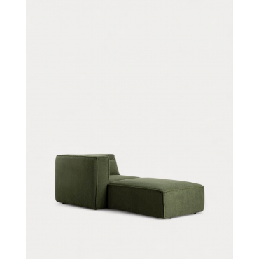 Modulares Ecksofa mit Pouf aus Bouclé Stoff Kilhe Bouclé -Grün Nori - The Masie