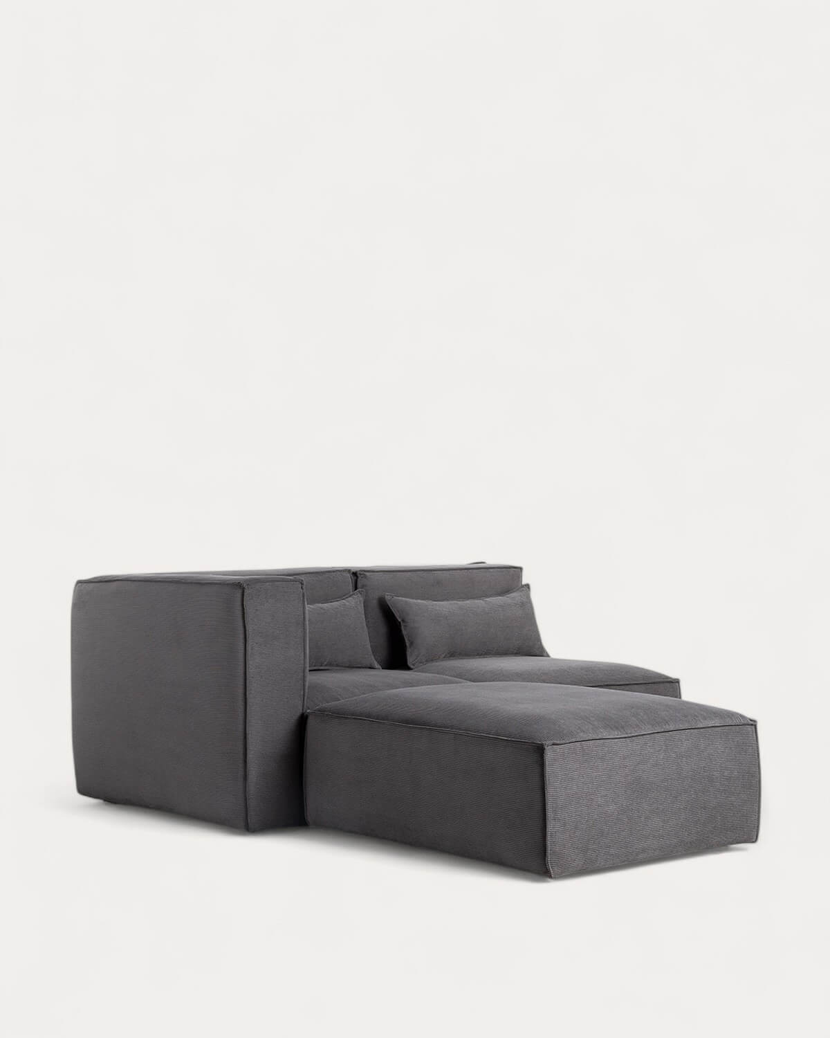 Modulares Sofa 2-Teilig mit Ecksofa und Pouf aus Kord Kilhe, Galeriebild 2