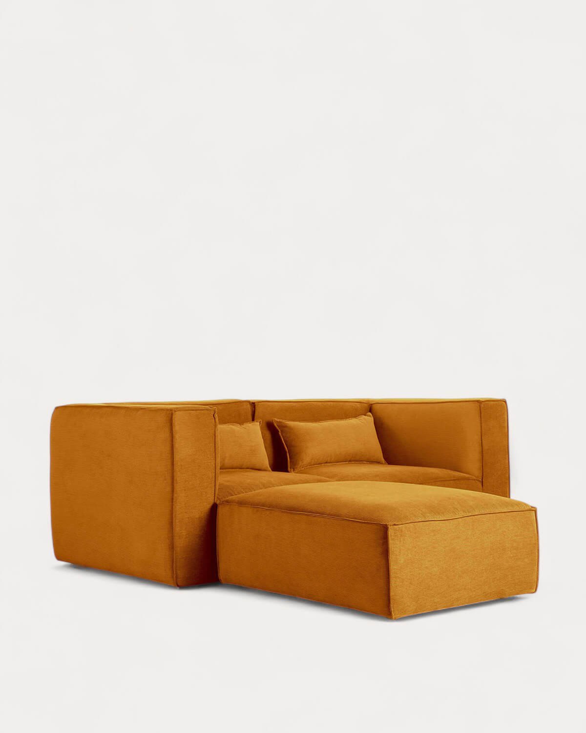 Modulares Sofa 2-Teilig mit Ecksofa und Pouf aus Kord Kilhe, Galeriebild 2