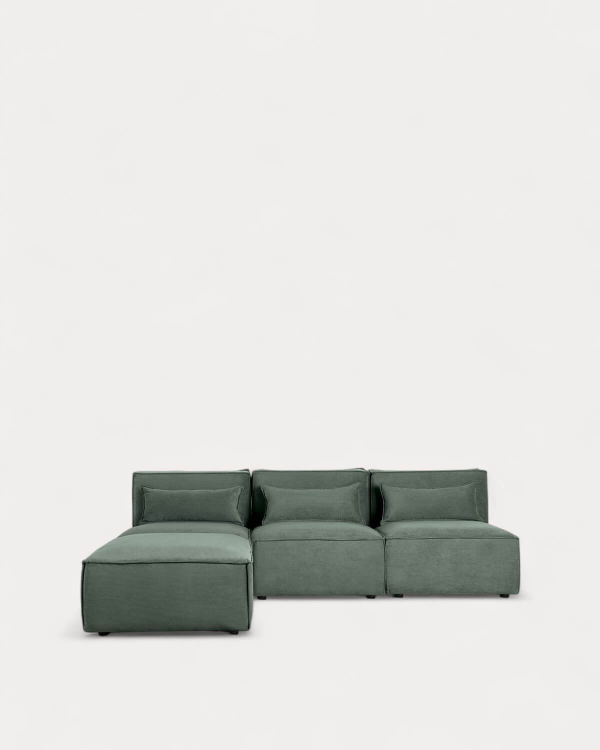 Modulares Sofa 3-Teilig und Pouf aus Kord Kilhe, Galeriebild 1