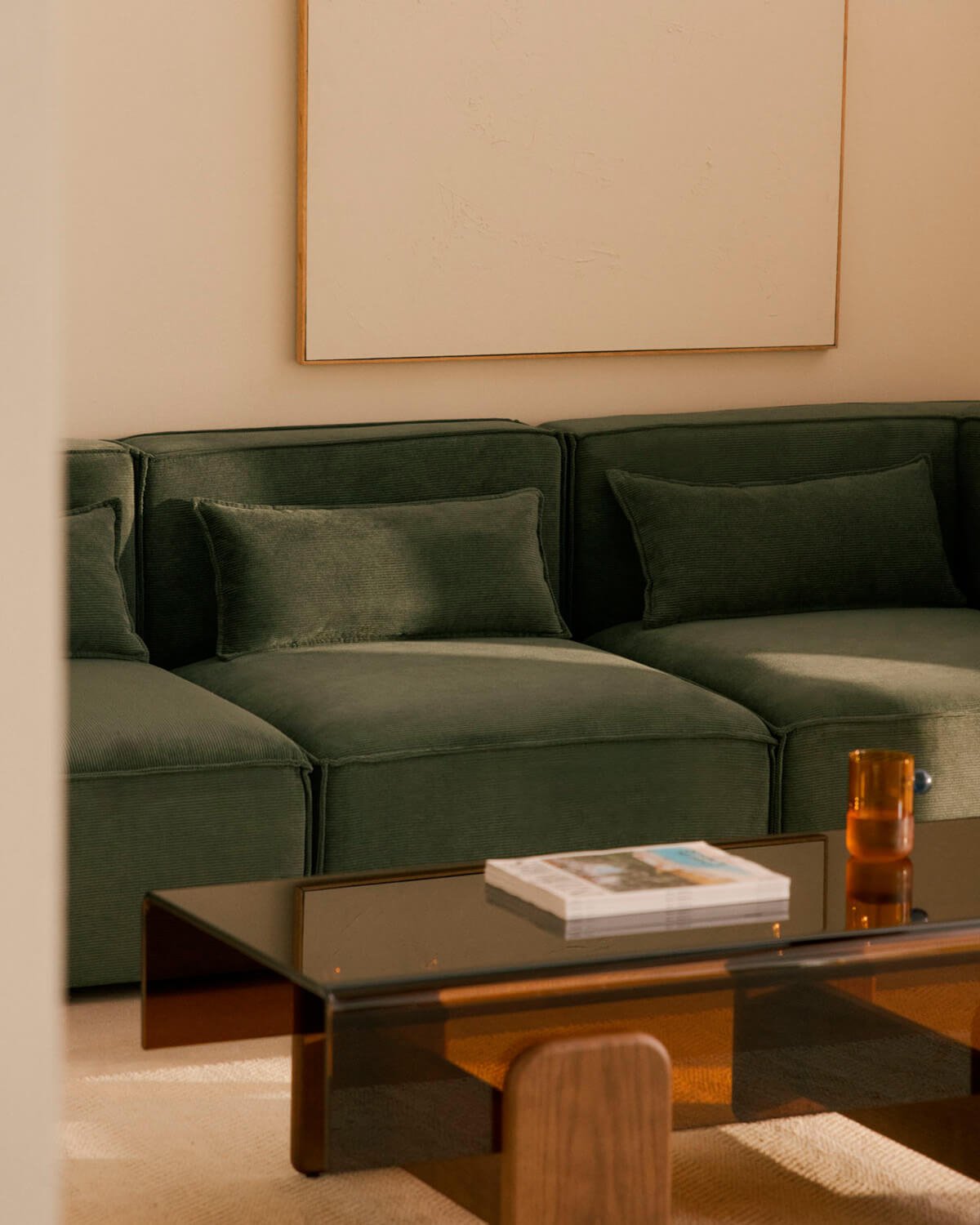 Modulares Sofa 3-Teilig und Pouf aus Kord Kilhe, Galeriebild 2