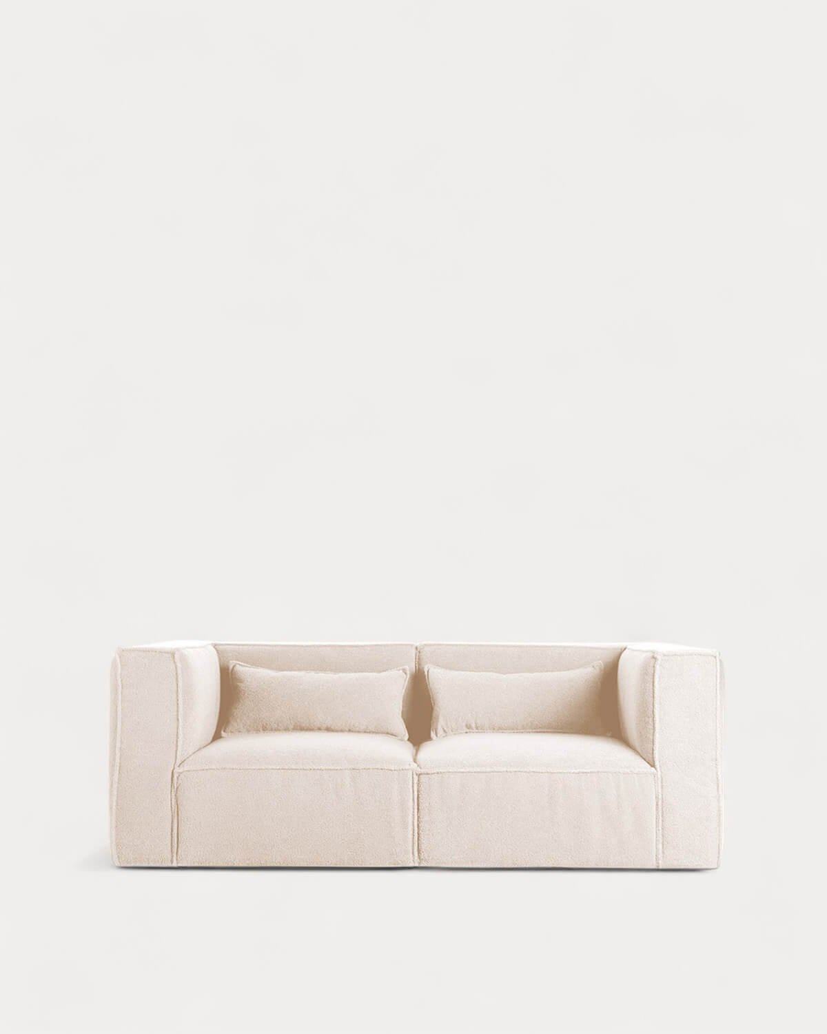Modulares Sofa 2-Teilig mit Eckteilen aus Bouclé Stoff Kilhe
