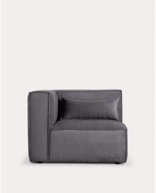 Ecksesselmodul für Kilhe Cord-Sofa - Kord -Grau Graphite