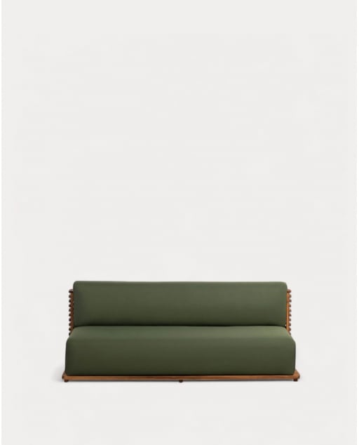 3-Sitzer-Gartensofa Hazan aus Akazienholz mit Stoffkissen