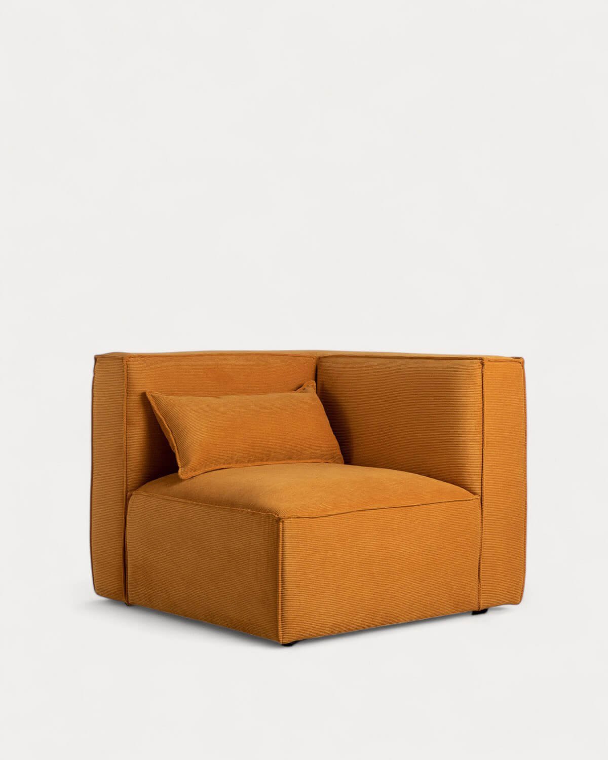 Kilhe 3-teiliges Modulares Ecksofa mit 2 Sesseln und Cord-Pouf, Galeriebild 2