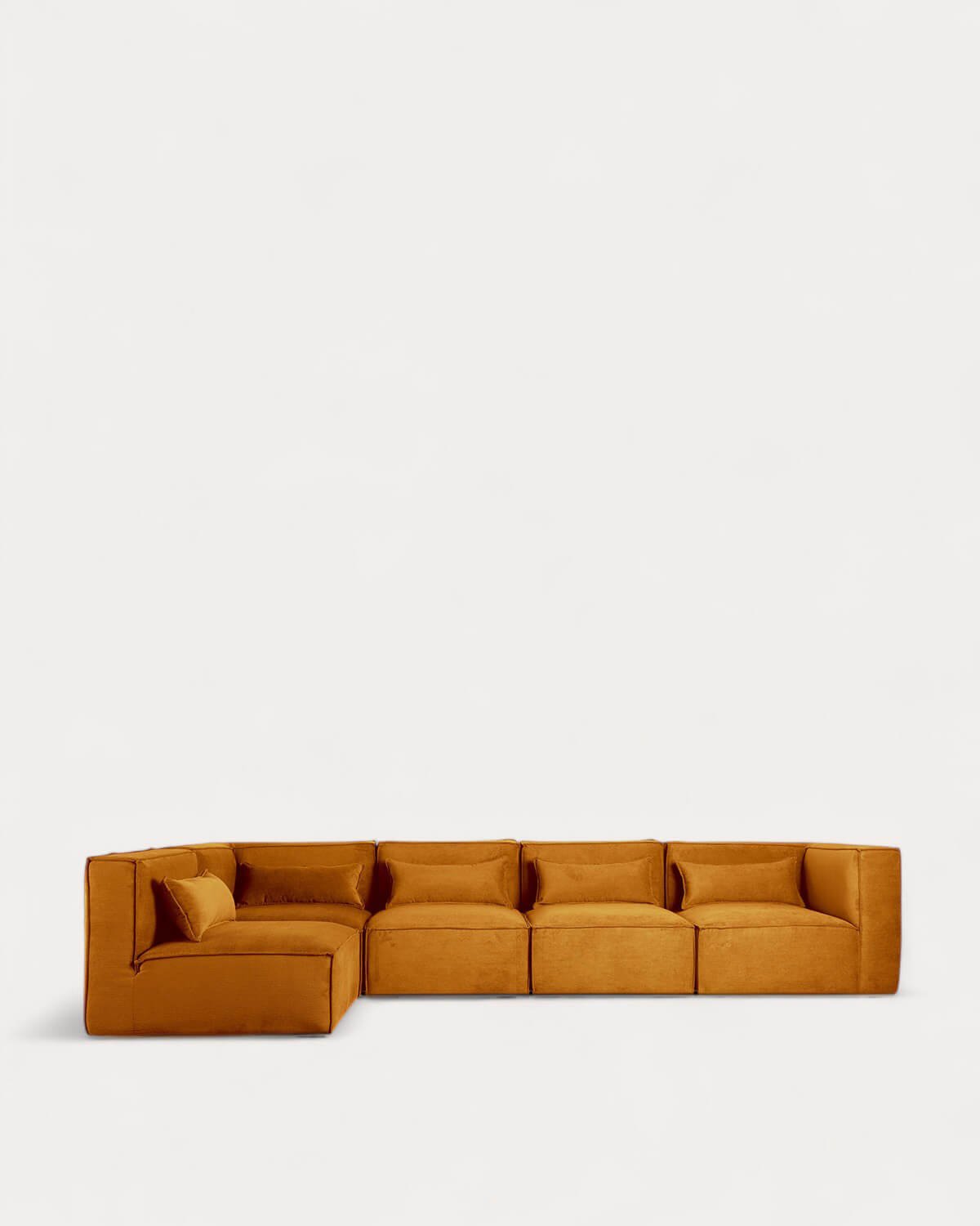 Modulares Sofa 5-Teilig mit 2 Ecksesseln aus Kord Kilhe, Galeriebild 1