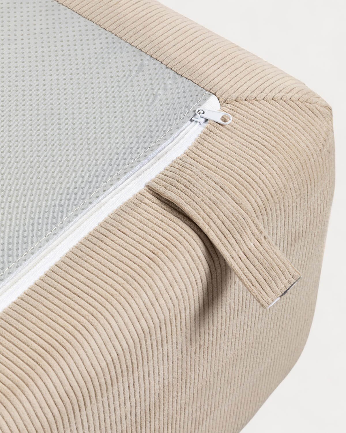 3 Stück Ecksofa mit 2 Sesseln und Cord-Pouf vakuumverpackt Grecia, Galeriebild 11