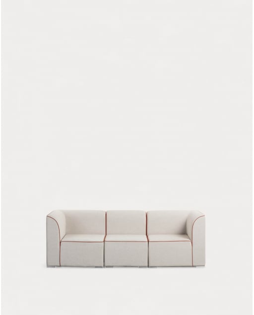 3-Teiliges Modulares Gartensofa mit 2 Ecksitzen und Lagos-Stoffsessel