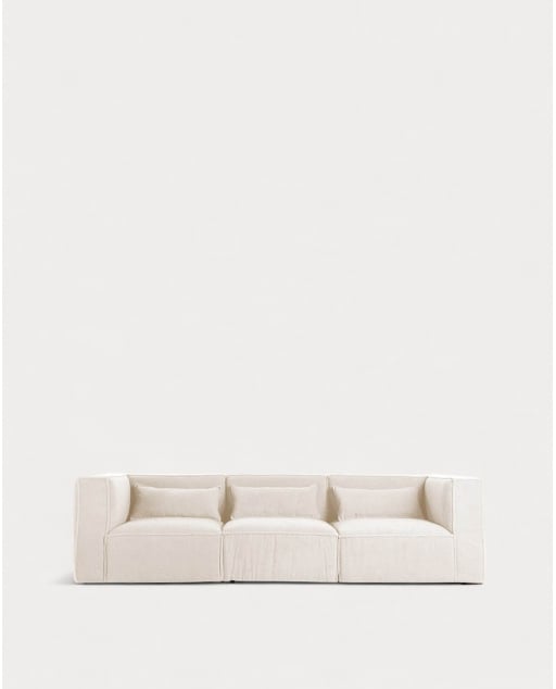 Modulares Sofa 3-Teilig mit 2 Ecksesseln aus Bouclé Stoff Kilhe