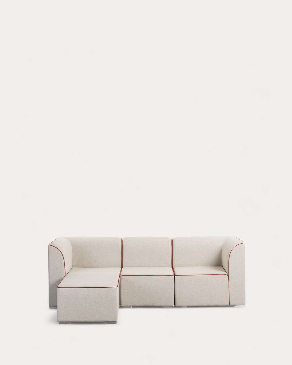 Modulares Gartensofa, 3-teilig, mit 2 Ecken und Sessel mit Polsterbezug aus Lagos-Stoff