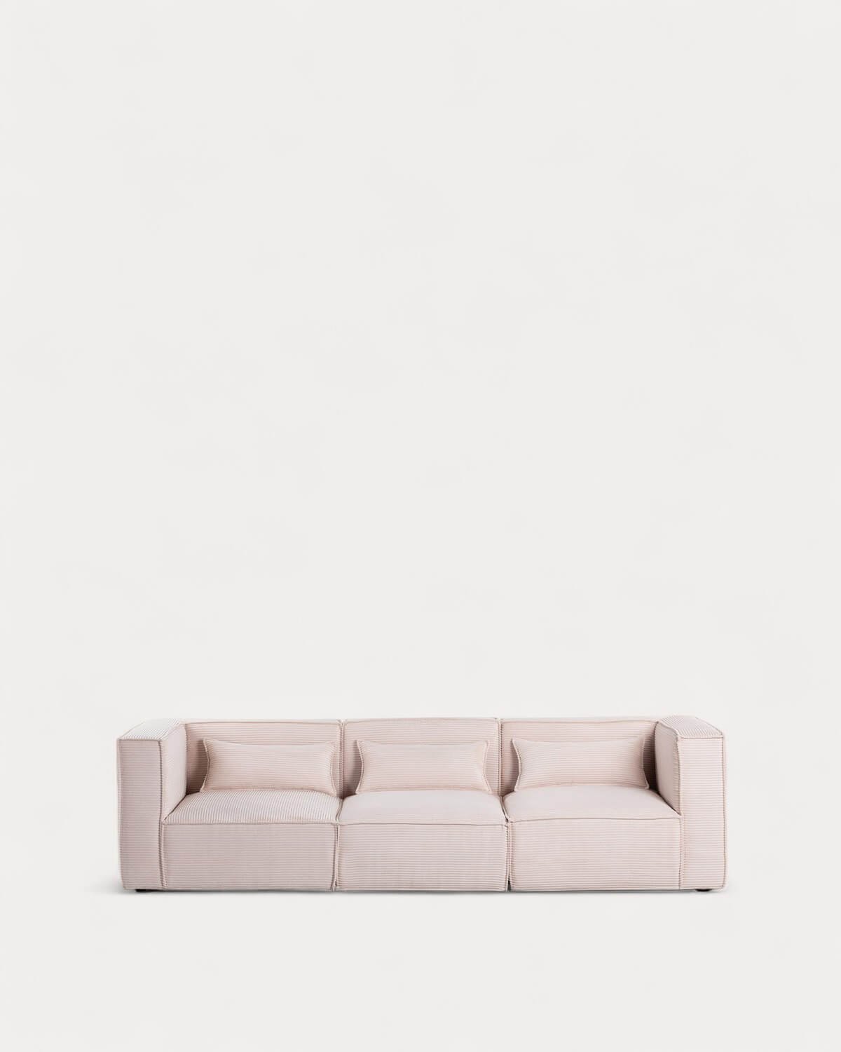Modulares 3-Teiliges Sofa mit 2 Eckteilen und Sessel aus Dickem Cord Kilhe