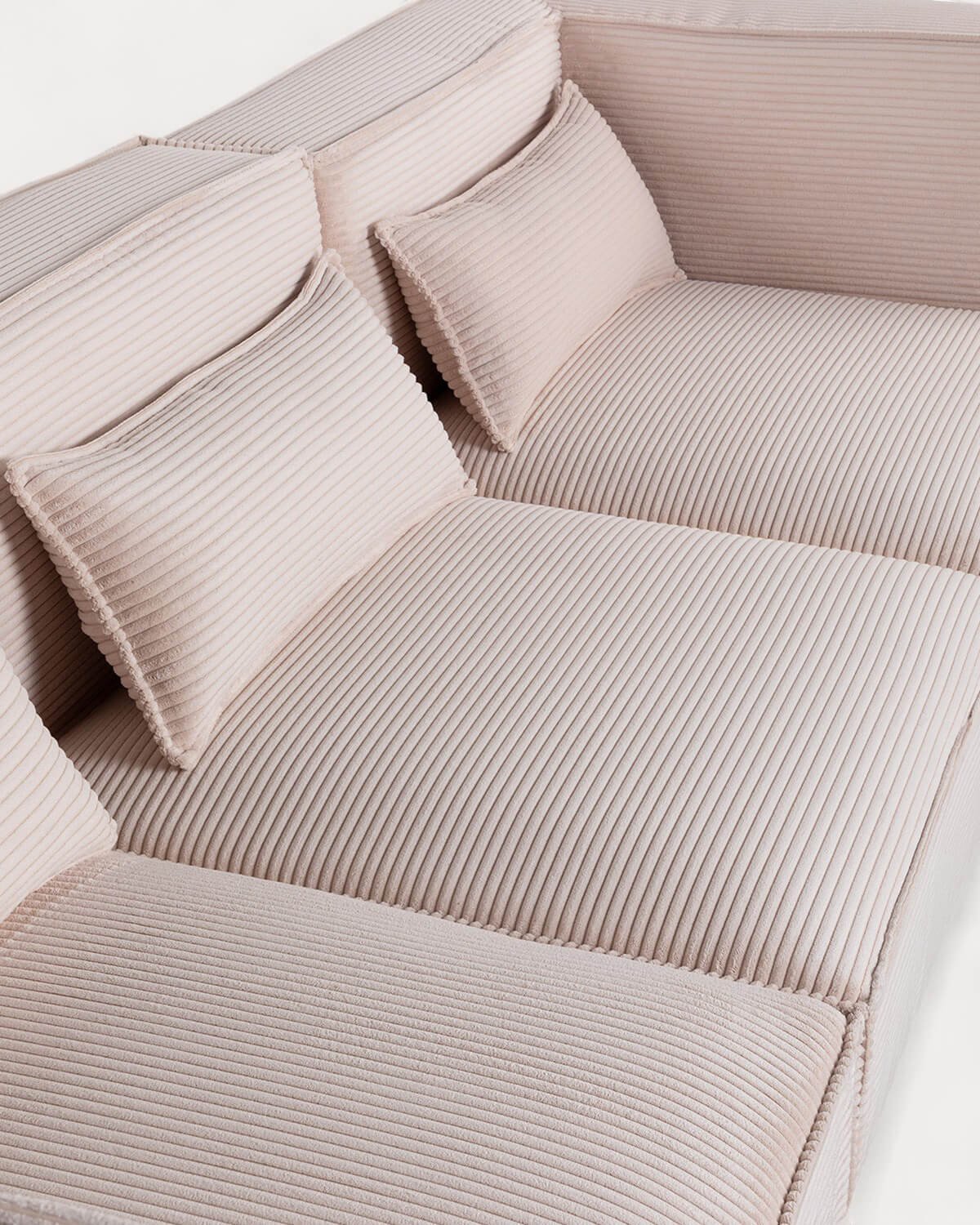 Modulares 3-Teiliges Sofa mit 2 Eckteilen und Sessel aus Dickem Cord Kilhe, Galeriebild 4