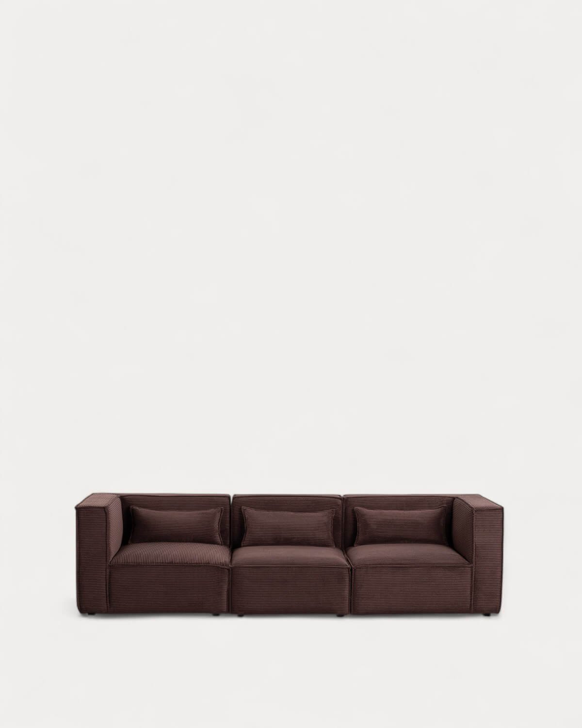 Modulares 3-Teiliges Sofa mit 2 Eckteilen und Sessel aus Dickem Cord Kilhe
