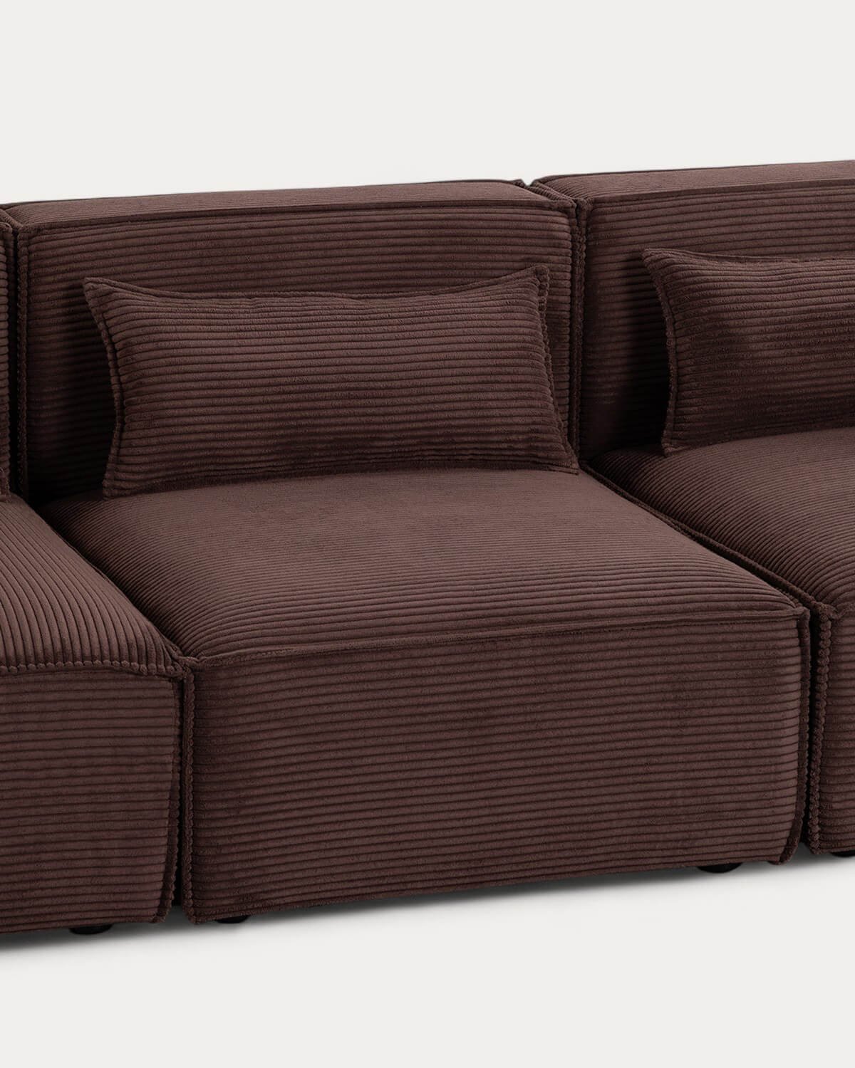 Modulares 3-Teiliges Sofa mit 2 Eckteilen und Sessel aus Dickem Cord Kilhe, Galeriebild 4