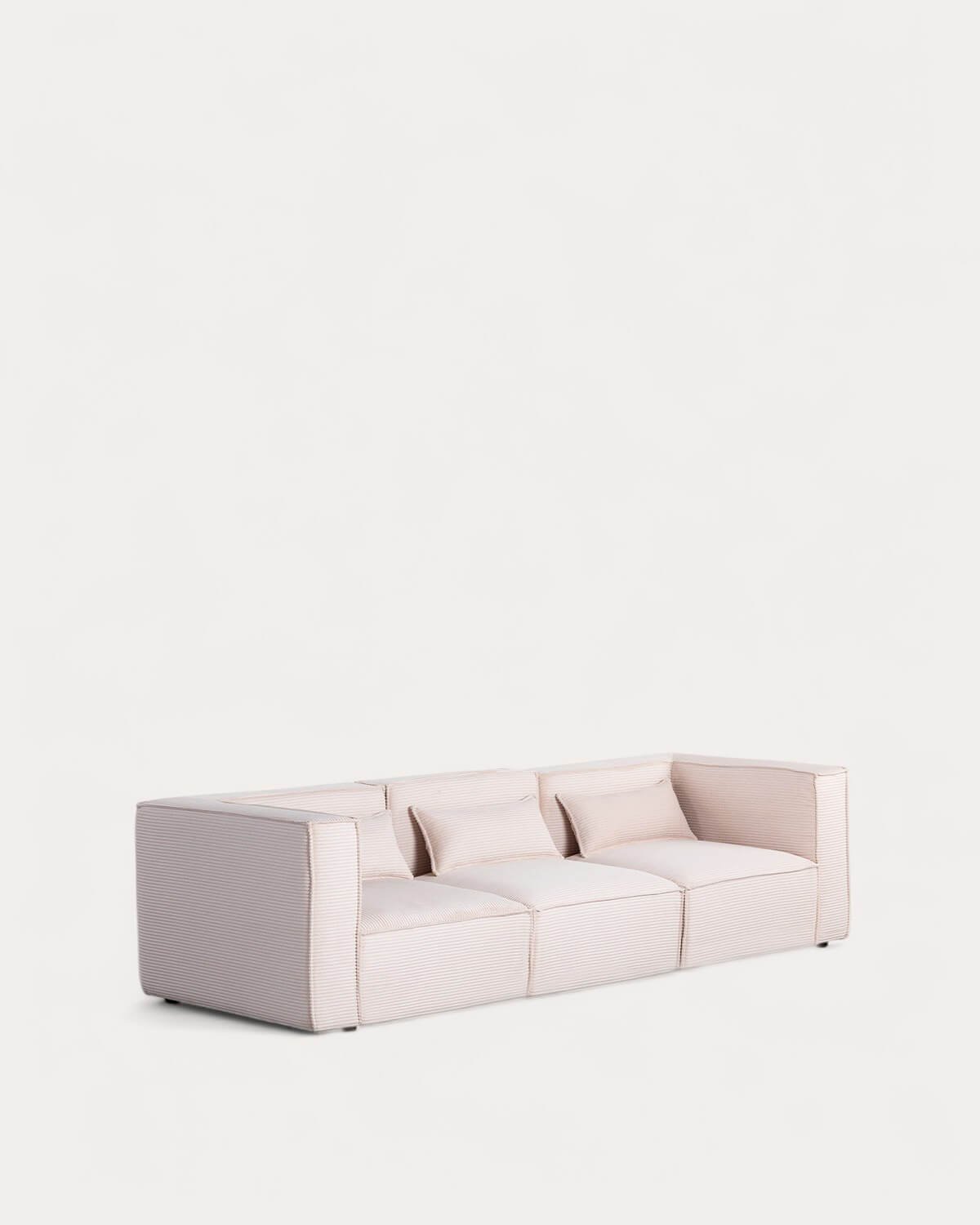 Modulares 3-Teiliges Sofa mit 2 Eckteilen und Sessel aus Dickem Cord Kilhe, Galeriebild 1