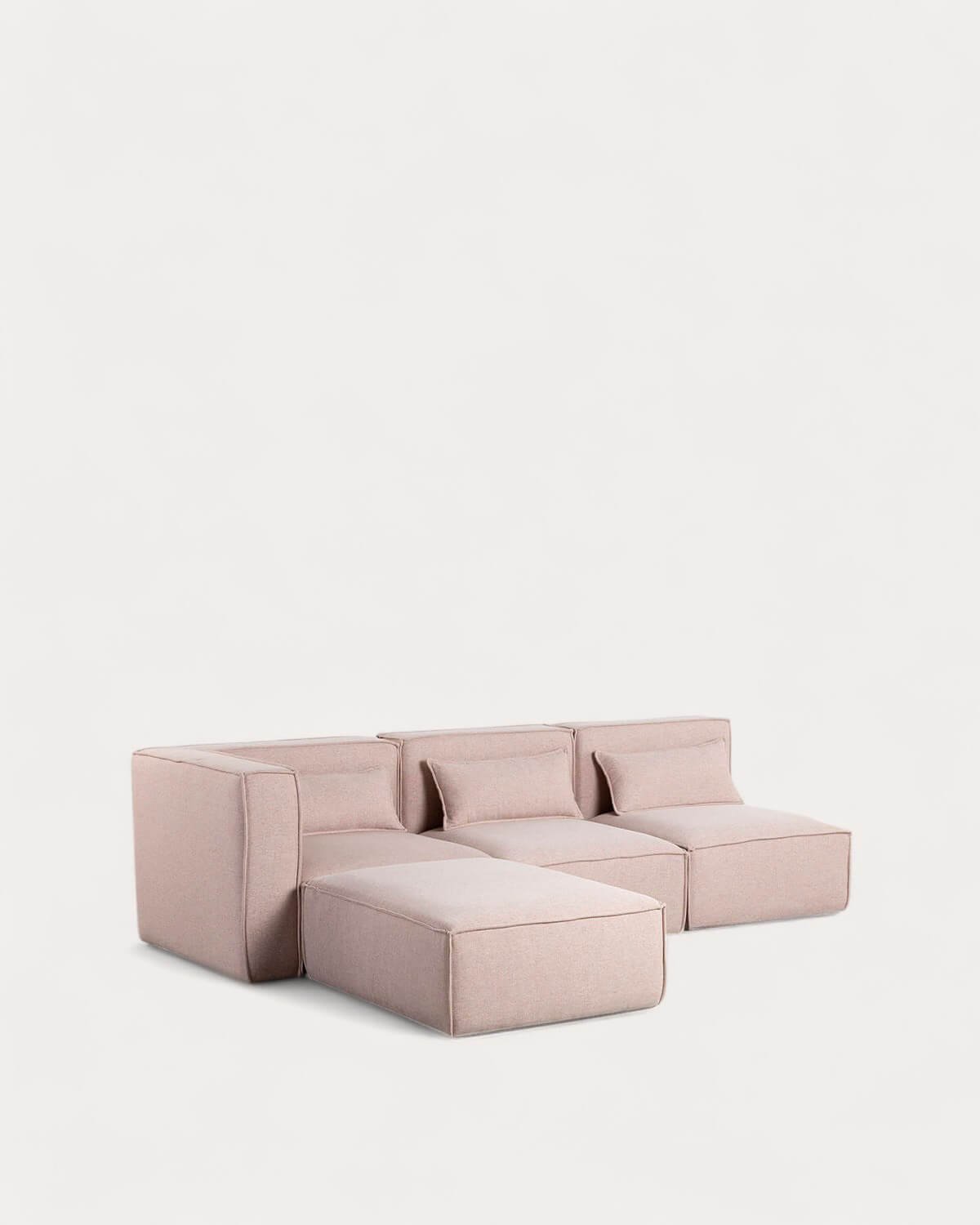 3 Stück Modular Sofa mit 2 Sesseln und Stoff Puff Kilhe, Galeriebild 1