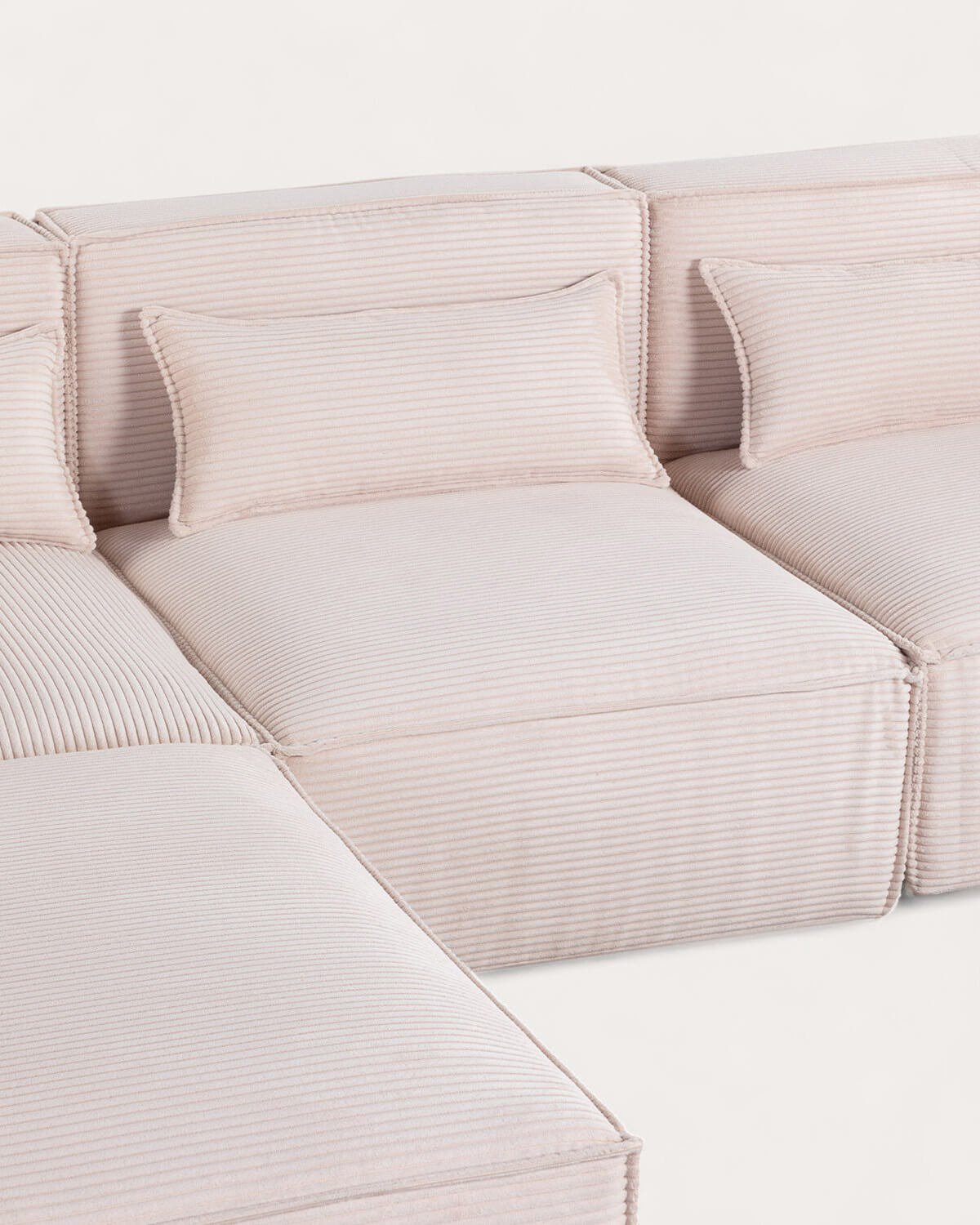 Modulares 3-Teiliges Sofa mit 2 Eckteilen und Sessel mit dickem Cord-Puff Kilhe, Galeriebild 8