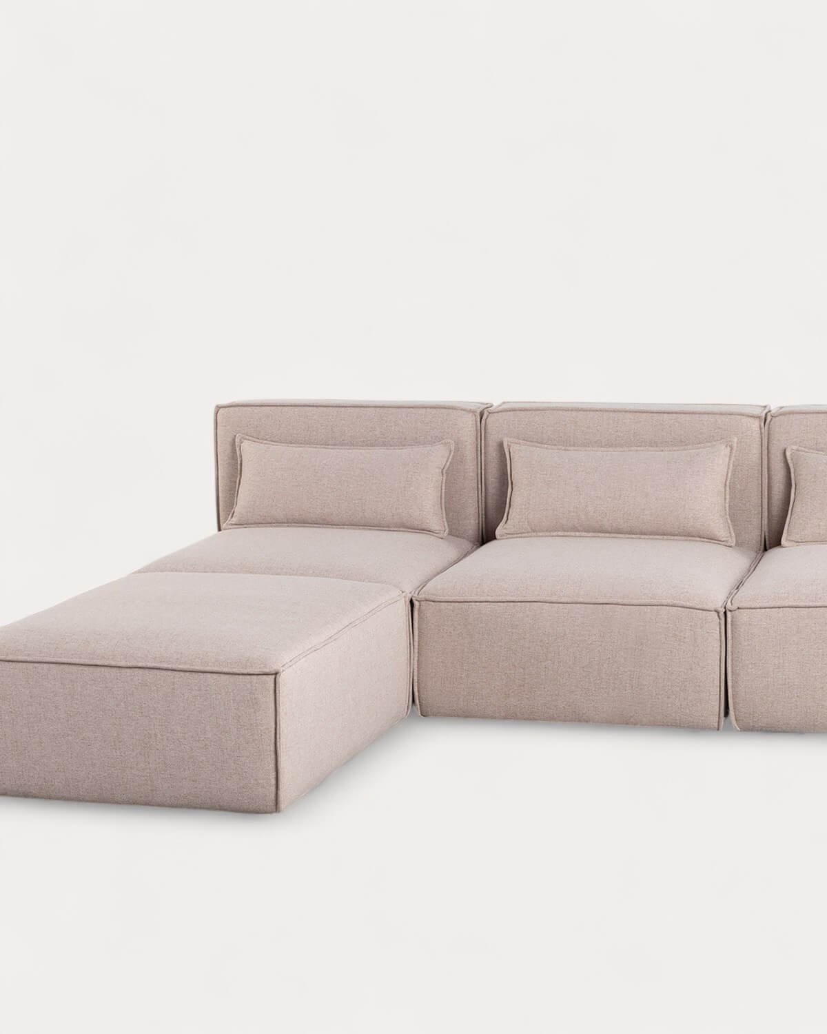 Kilhe Modulares 3-teiliges Sofa und Pouf aus Stoff, Galeriebild 5