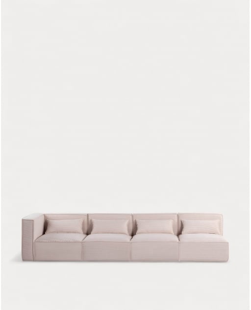 Modulares 4er-Sofa mit 3 Sesseln aus dickem Cord Kilhe