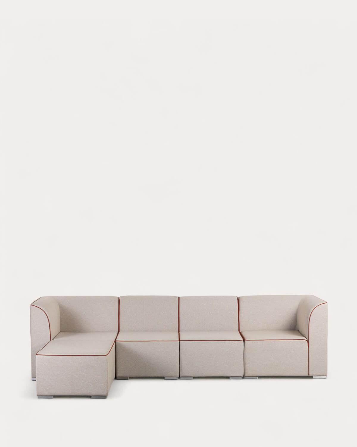 Modulares Gartensofa 4-teilig, mit 2 Ecken und 2 Sesseln mit Stoffbezug Lagos, Galeriebild 1