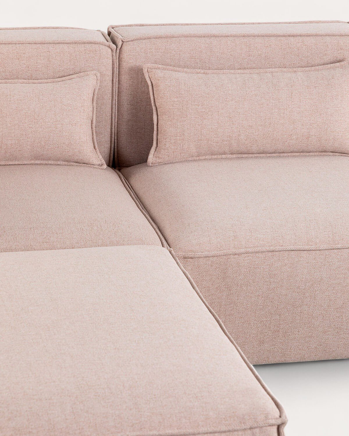 4 Stück Modulares Sofa mit 3 Sesseln und Pouffe aus Stoff Kilhe, Galeriebild 5