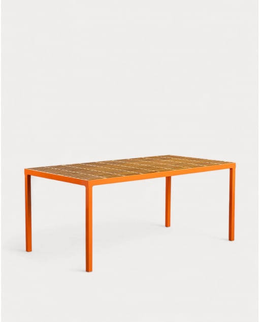 Rechteckiger Esstisch aus Metall und Keramik (181x93 cm) Zafiro