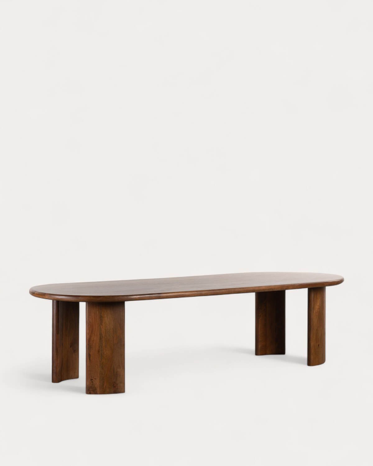 Ovaler Esstisch aus Mangoholz (300x110 cm) Leno , Galeriebild 1