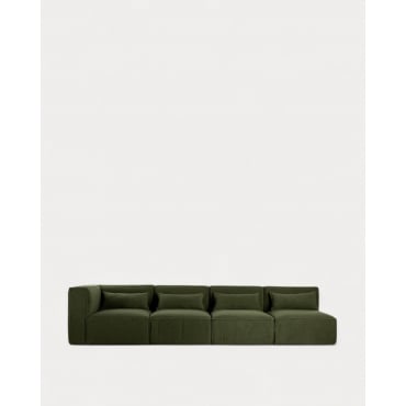 Modulares Sofa 4-Teilig mit 3 Sesseln aus Bouclé Stoff Kilhe Bouclé -Grün Nori - The Masie
