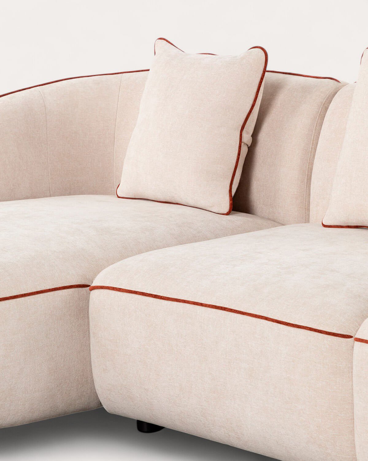 5-teiliges modulares Sofa mit 2 Chaiselongues aus Ilham-Stoff , Galeriebild 5