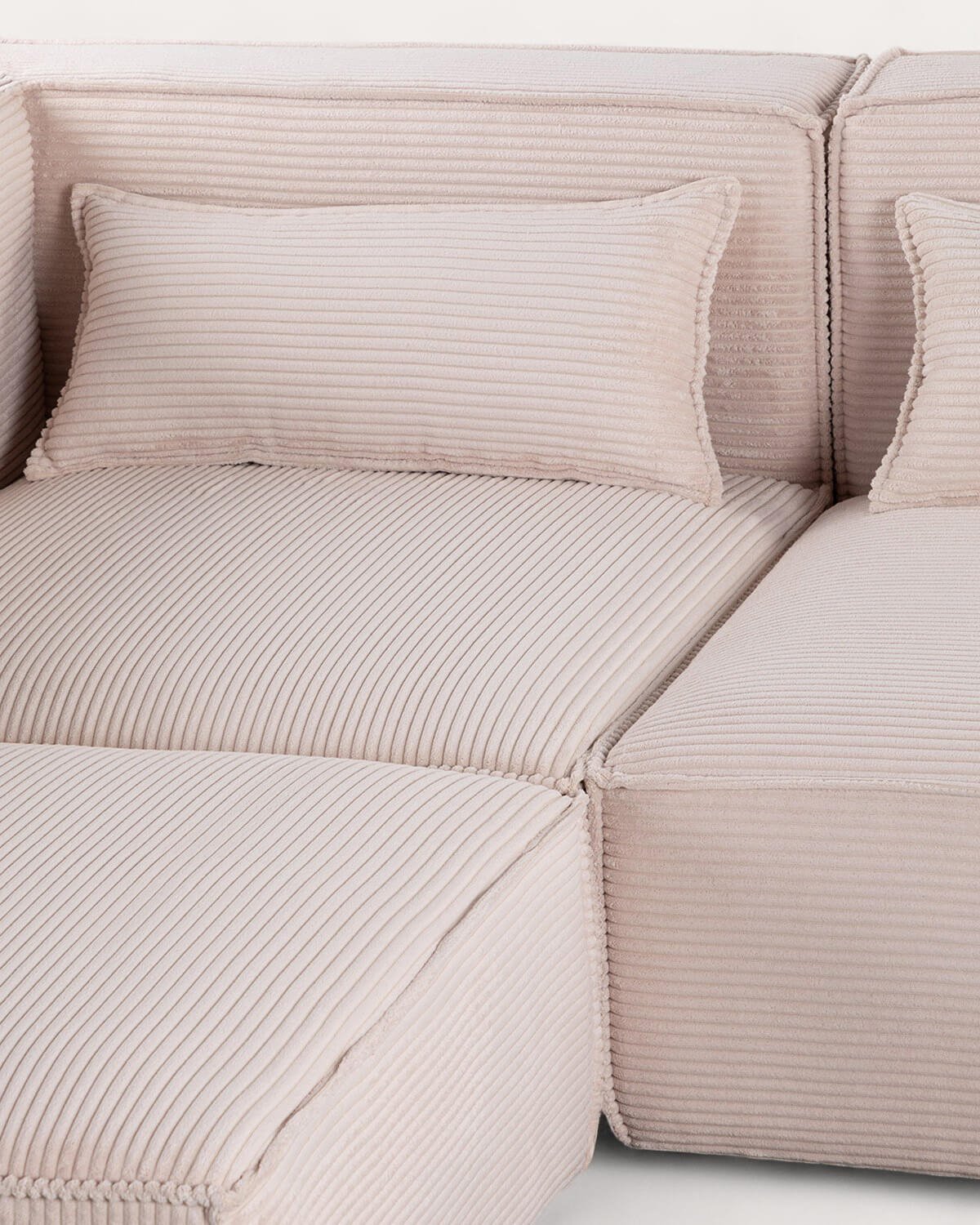 5-Teiliges Modulares Sofa mit Dickem Cord-Puff, Galeriebild 6