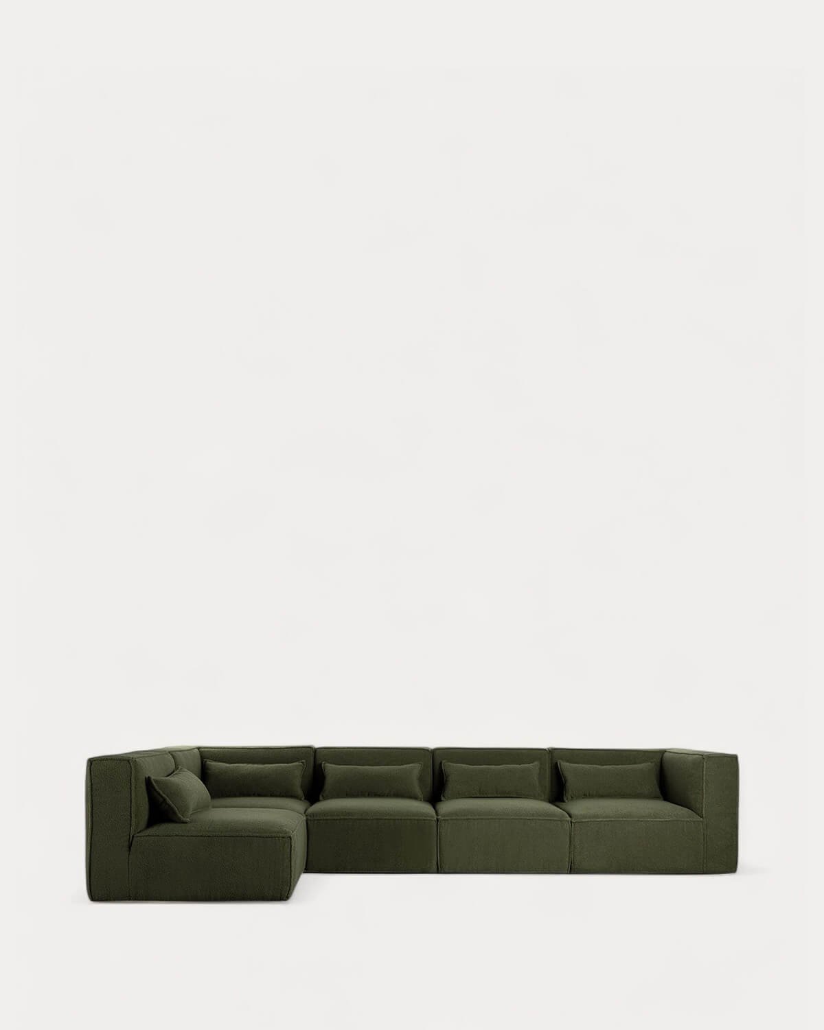 Modulares Sofa 5-Teilig mit 2 Ecksesseln aus Bouclé Stoff Kilhe, Galeriebild 1