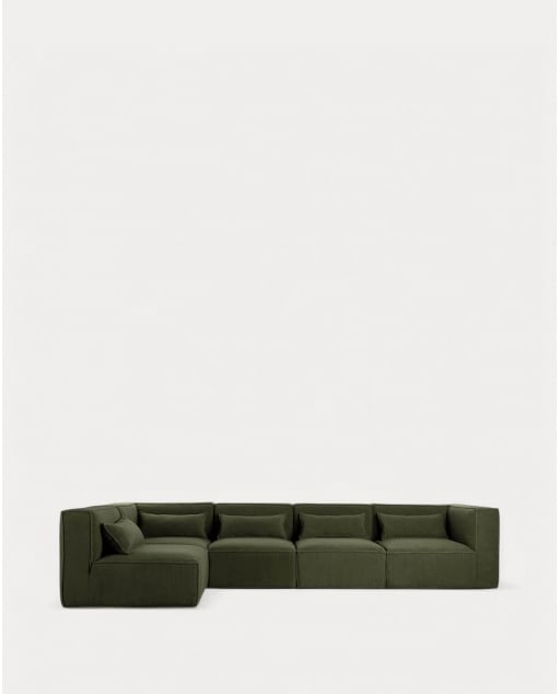 Modulares Sofa 5-Teilig mit 2 Ecksesseln aus Bouclé Stoff Kilhe