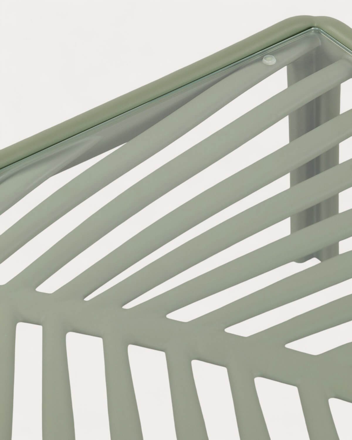 Quadratischer Couchtisch aus Polypropylen und Glas (69x69 cm) Meivy, Galeriebild 5