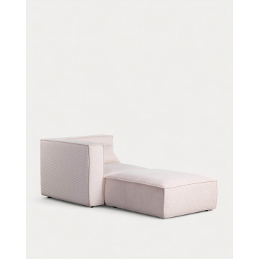 Modularer Ecksessel mit Puff aus dickem Cord Kilhe Grober Kord -Beige Seashell - The Masie