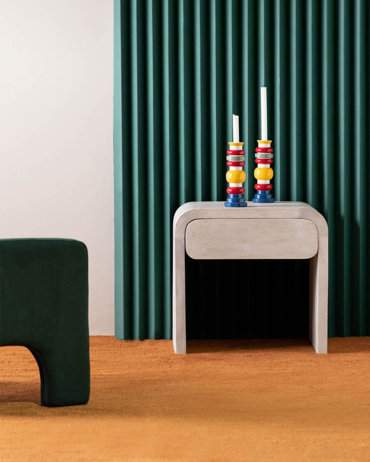 Beistelltisch mit Schublade aus Mangoholz (61x45,5 cm) Vanile, Galeriebild 2