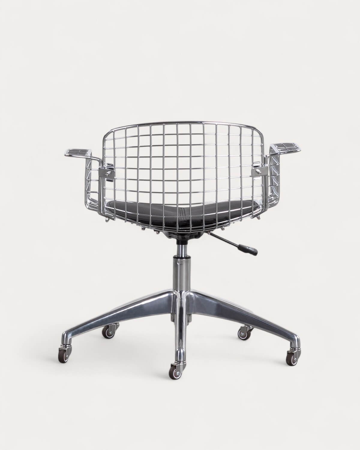 Vintage Schreibtischstuhl aus Metall mit Niedriger Rückenlehne Aras, Galeriebild 3