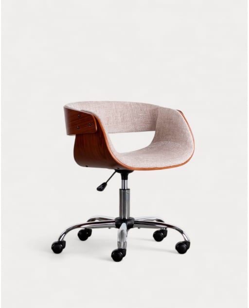 Berlin Verstellbarer Schreibtischstuhl aus Holz und Stoff