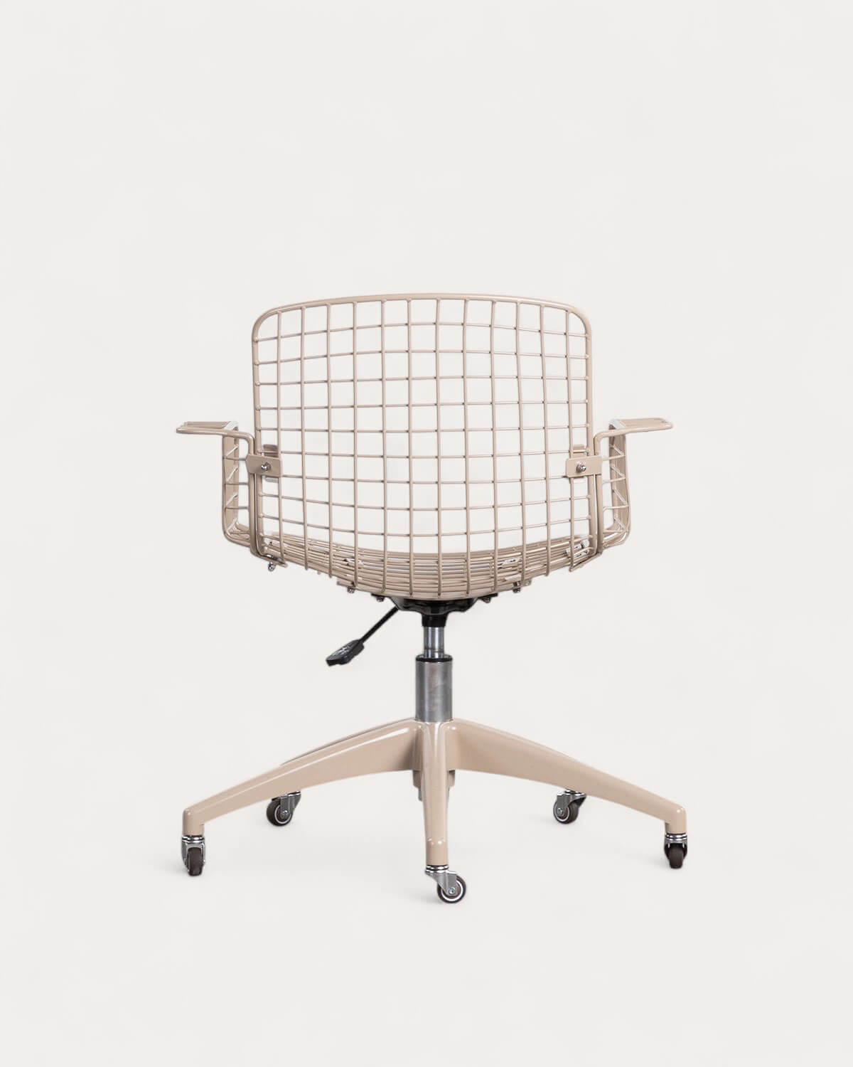 Aras Vintage Schreibtischstuhl aus Metall mit hoher Rückenlehne, Galeriebild 4